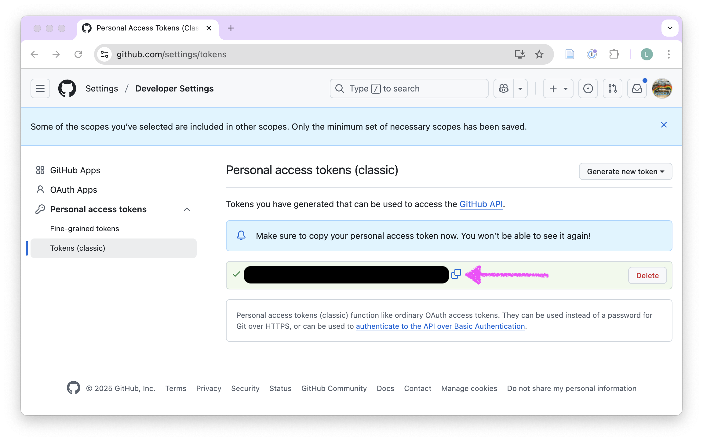 GitHub Personal Access Token – CVEN 5999 - Summer 2026