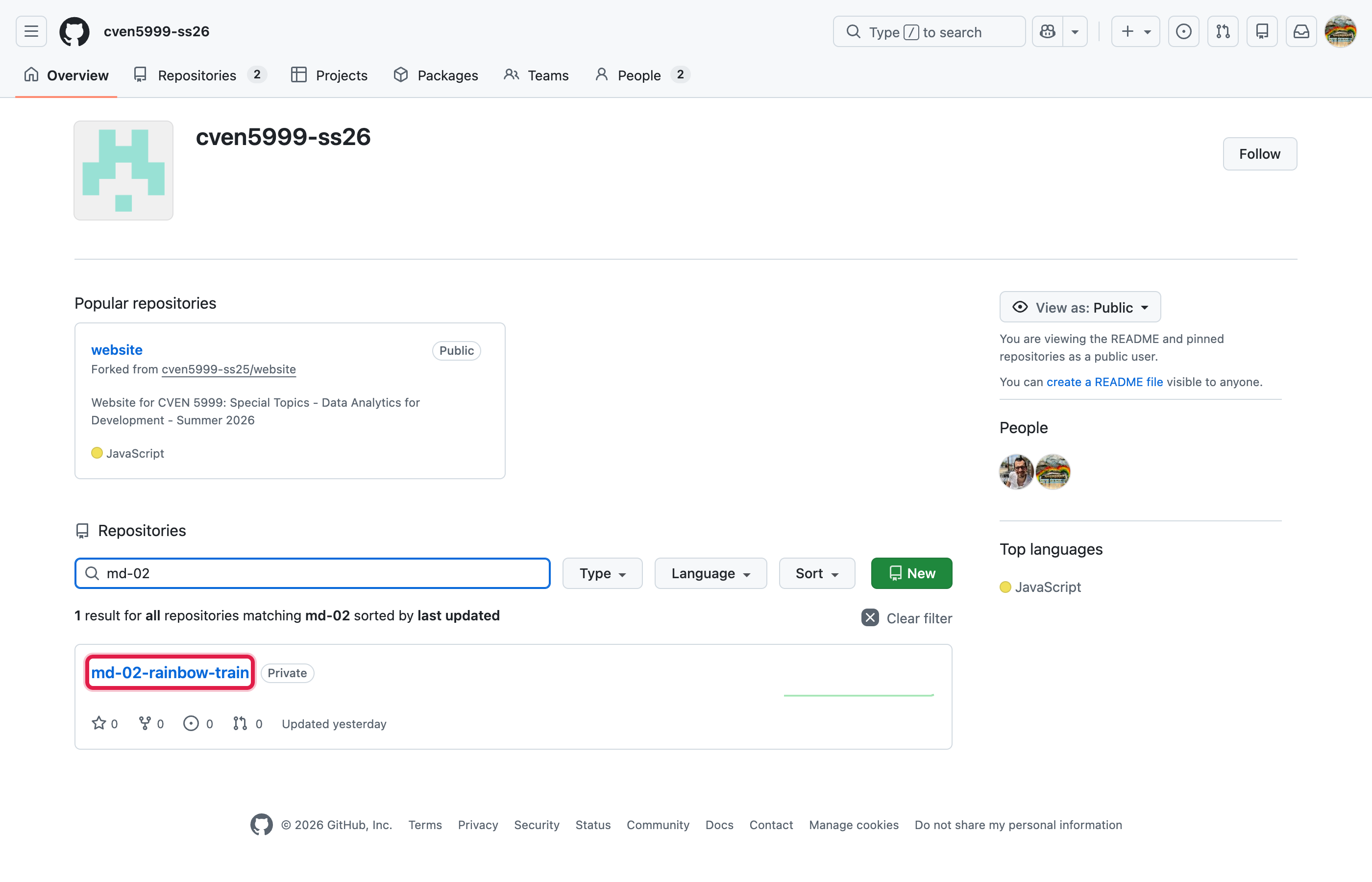 Clone a GitHub repository – CVEN 5999 - Summer 2026